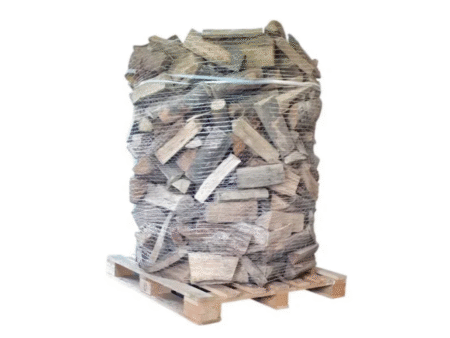 Ballot sur palette de bois de chauffage sec de 33cm
