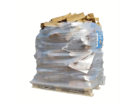 Ballot sur palette de bois de chauffage extra sec de 1.3m3