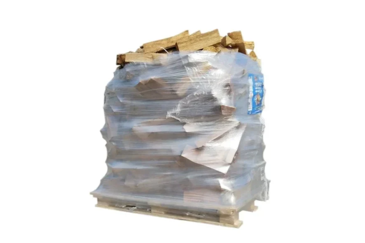 Ballot sur palette de bois de chauffage extra sec de 40cm-1.3m3