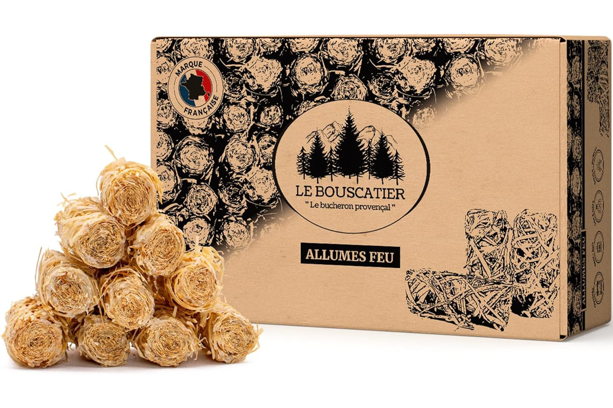 Palette d'Allume-feu écologique en Laine et Cire de Bois
