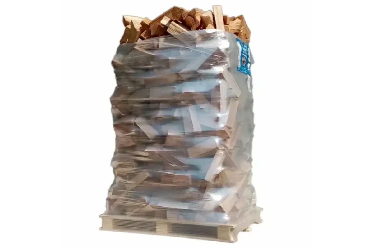 Ballot sur palette de bois de chauffage extra sec de 30cm