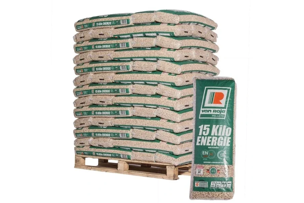 Palette de 65 sacs de 15kg de pellet VAN ROJE