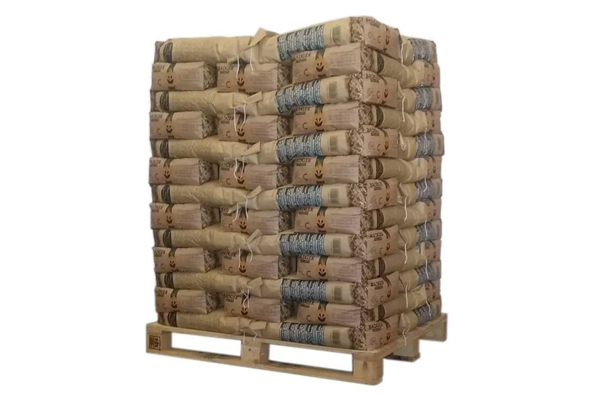 Demi-Palette de 65 Sacs de 15 KG de Pellet BADGER