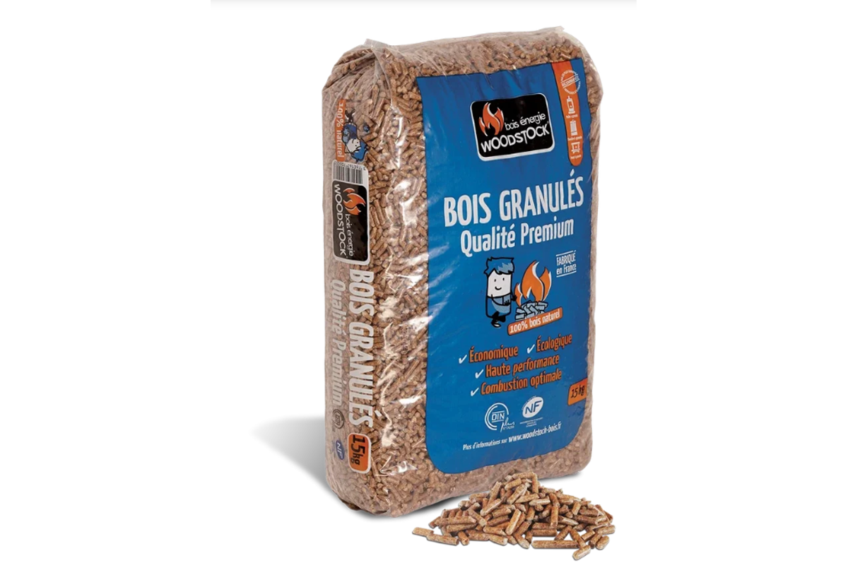 Palette de 78 Sacs de granulés de Bois WOODSTOCK